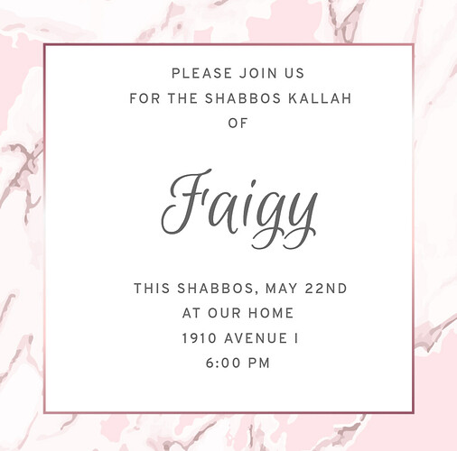 Braunstein Shabbos Kallah 2