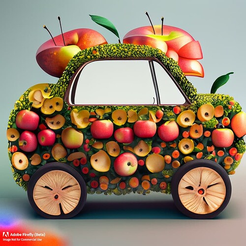 Firefly car made out of apples 241