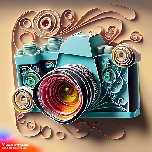 Firefly camera paper quilling 96515