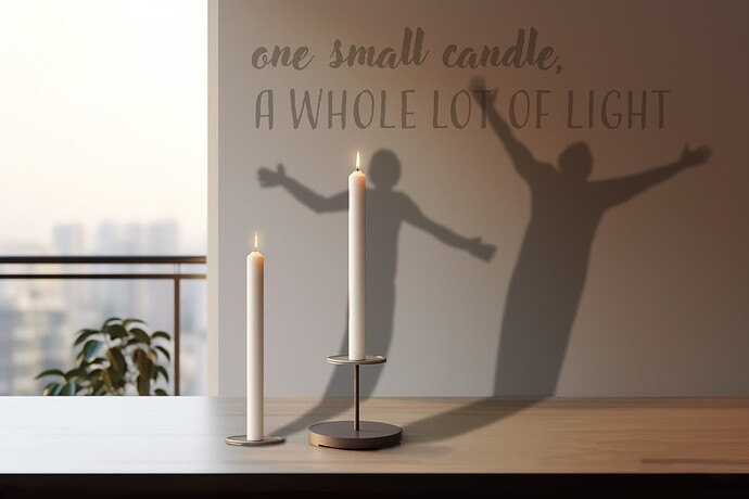 small candle, big shadow