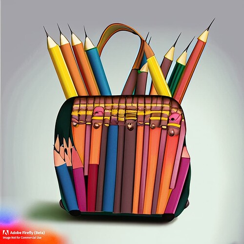 Firefly a school bag made out of pencils 73977