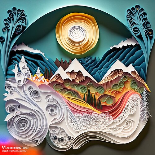 Firefly Paper Quilling mountains switzerland 21425