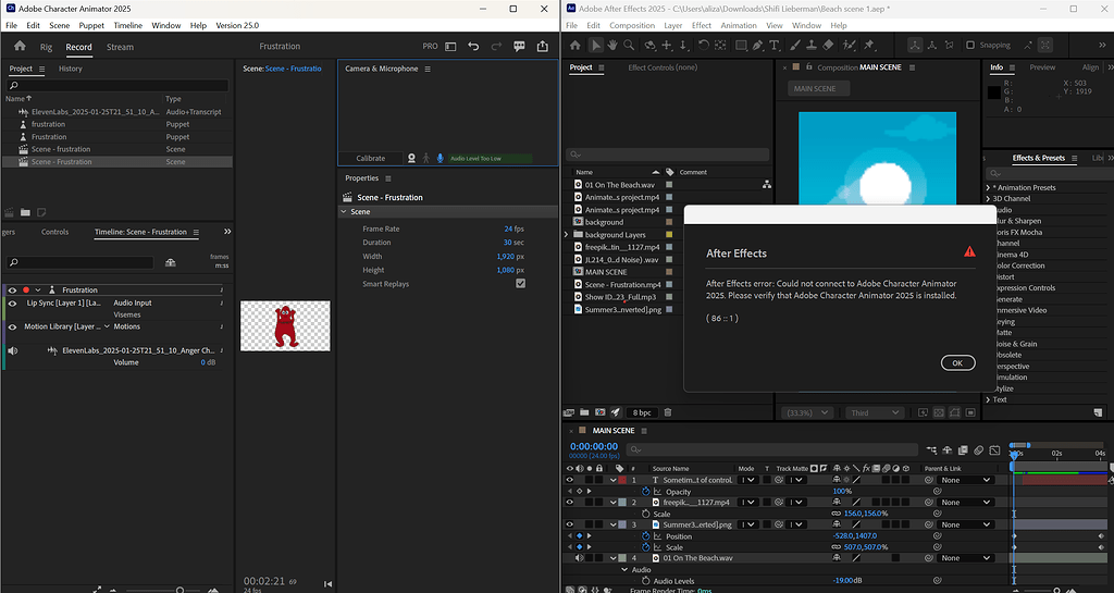 Character Animator Dynamic Link problem - Motion Graphics - Jewish ...