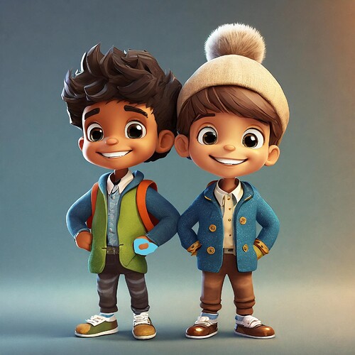 Firefly 3d cartoon boys dressed up 694