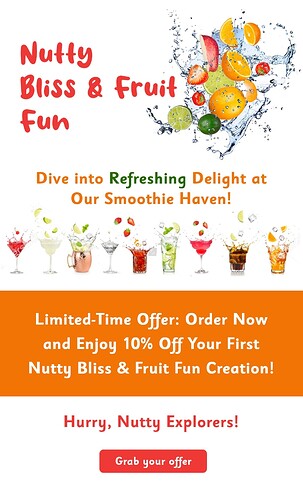 Bliss and Fruits Landing page