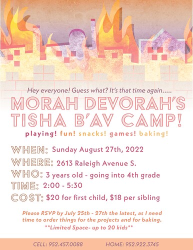 Tisha B'Av Camp