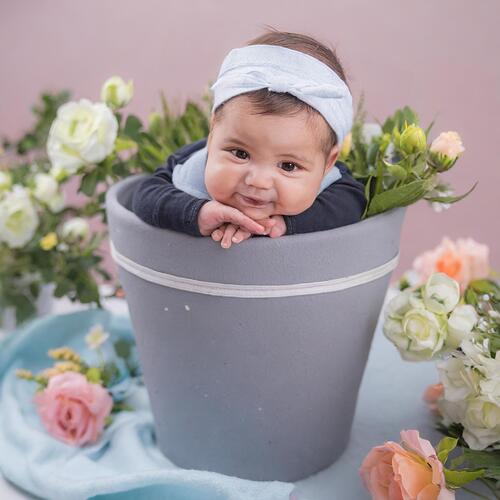 Firefly newborn baby in flower pot Anne Geddes style 27270
