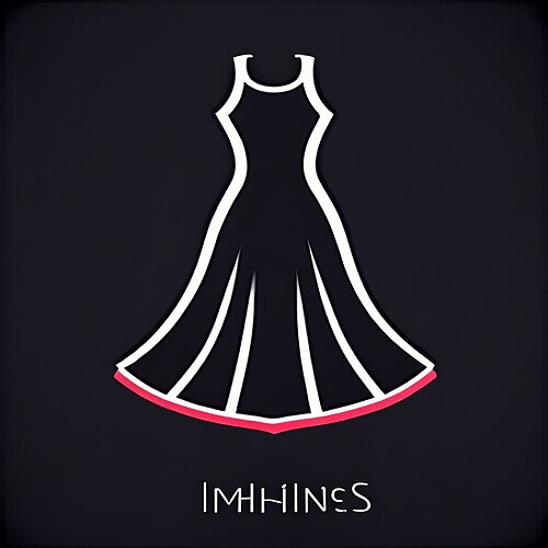 Firefly basic minimalistic line logo for clothing boutique; simple symbol of dress 74663