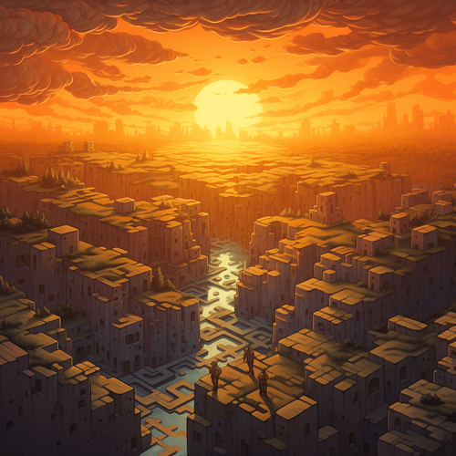 oil_painted_Isometric_art_of_a_sunset_c2a3fcbe-d9ef-4667-8af8-9a612a0ed68a