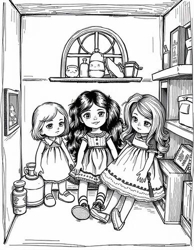 pikaso_texttoimage_black-and-white-sketch-of-dolls-in-dollhouse (1)