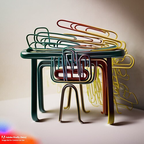 Firefly desk made out of paper clips 81670