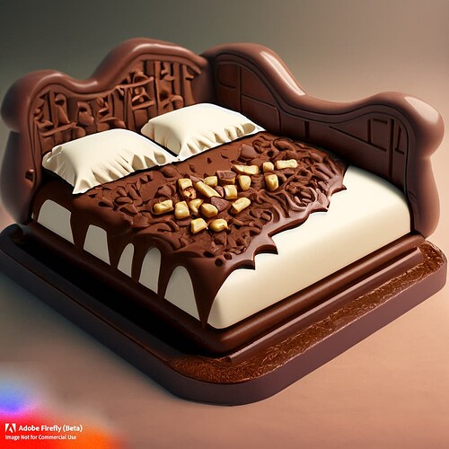 Firefly bed made out of chocolate 241