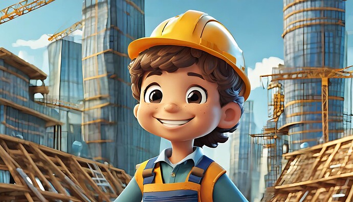 Firefly Unreal Engine 5 cartoon character children construction worker 91366