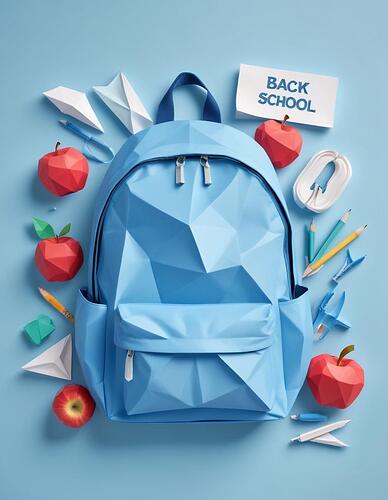 pikaso_texttoimage_papercut-illustration-A-blue-backpack-with-the-tex