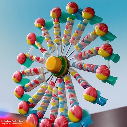 Firefly ferris wheel made of candy 71427