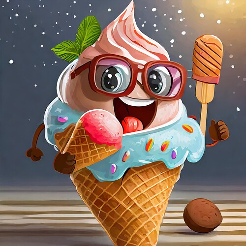 Firefly anthropomorphic ice cream 33521